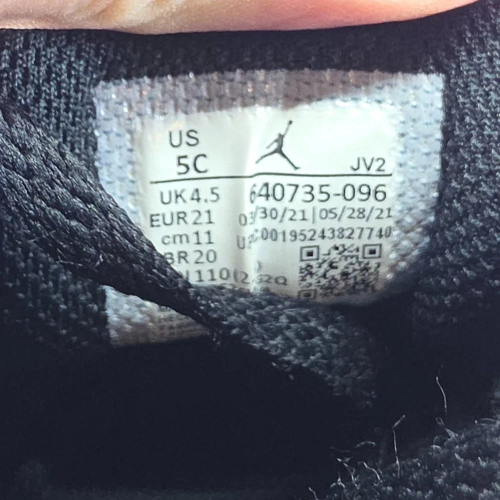 Nike Air Jordan 1 Mid Shadow Kids 4c Black Grey 640735-096